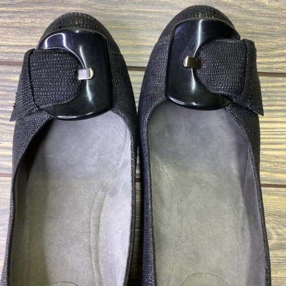 Stuart Weizman Black Covered Wedges - Picture 6 of 8